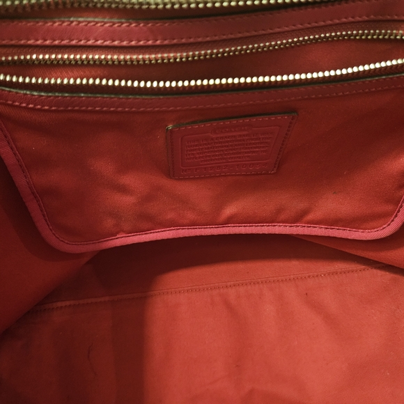 COACH Signature Canvas Tote Bag - Brown and Pink - Picture 8 of 12